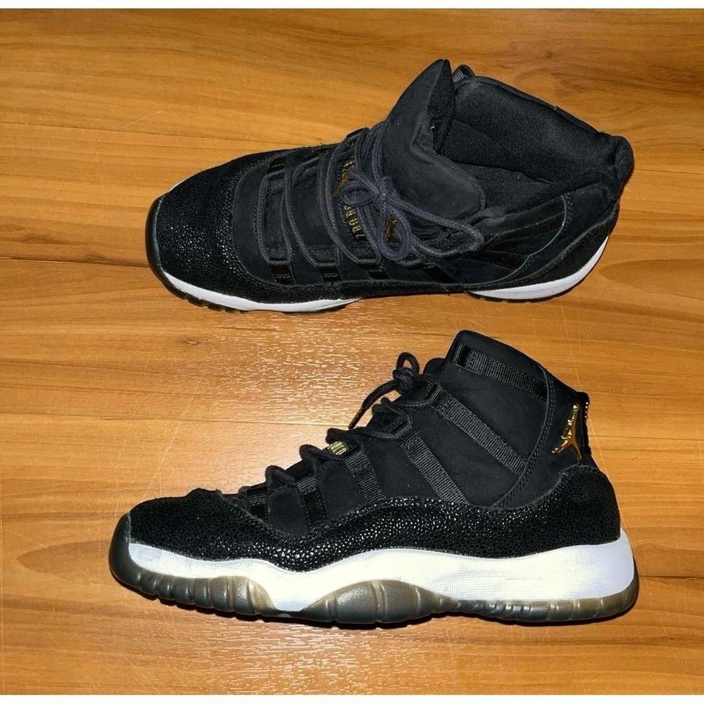 Kids Nike Air Jordan 11 Retro Heiress Golf Accent Basketball Sneakers